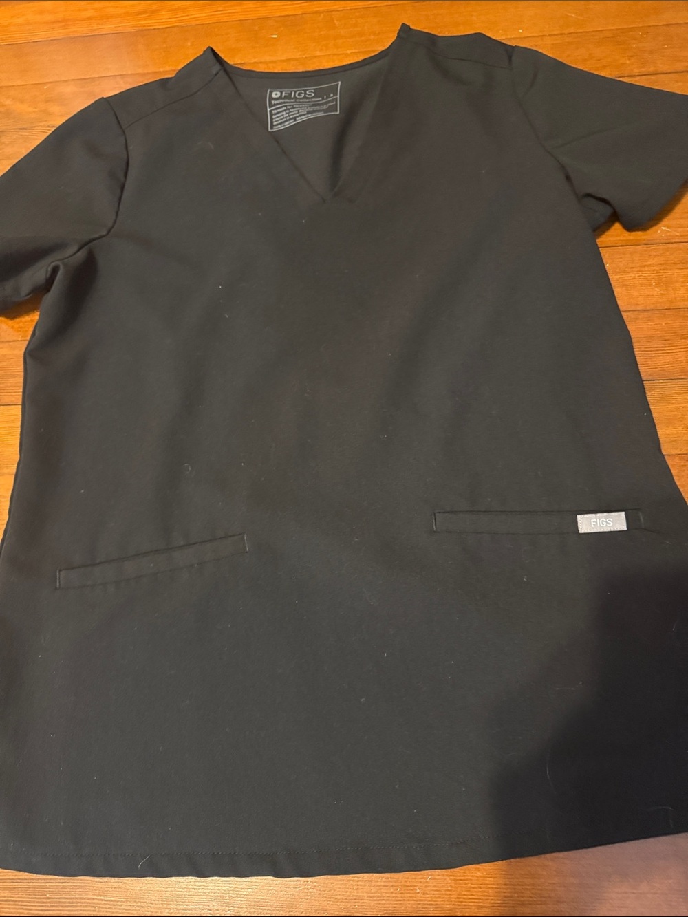 FIGS Women’s Black Short-Sleeve Scrub Tops - Set of 2 - Picture 2 of 6